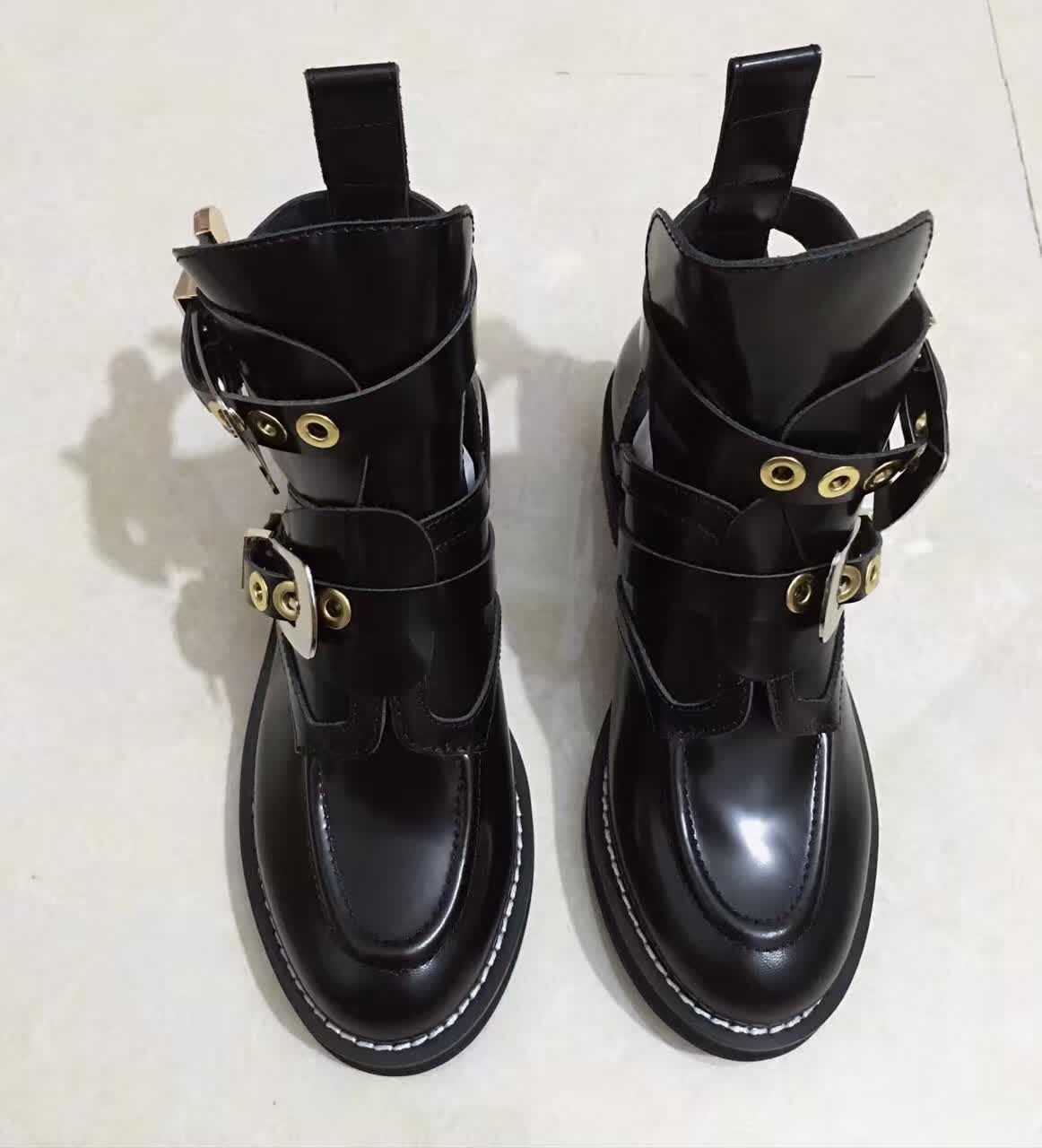 womens leather boots with buckles