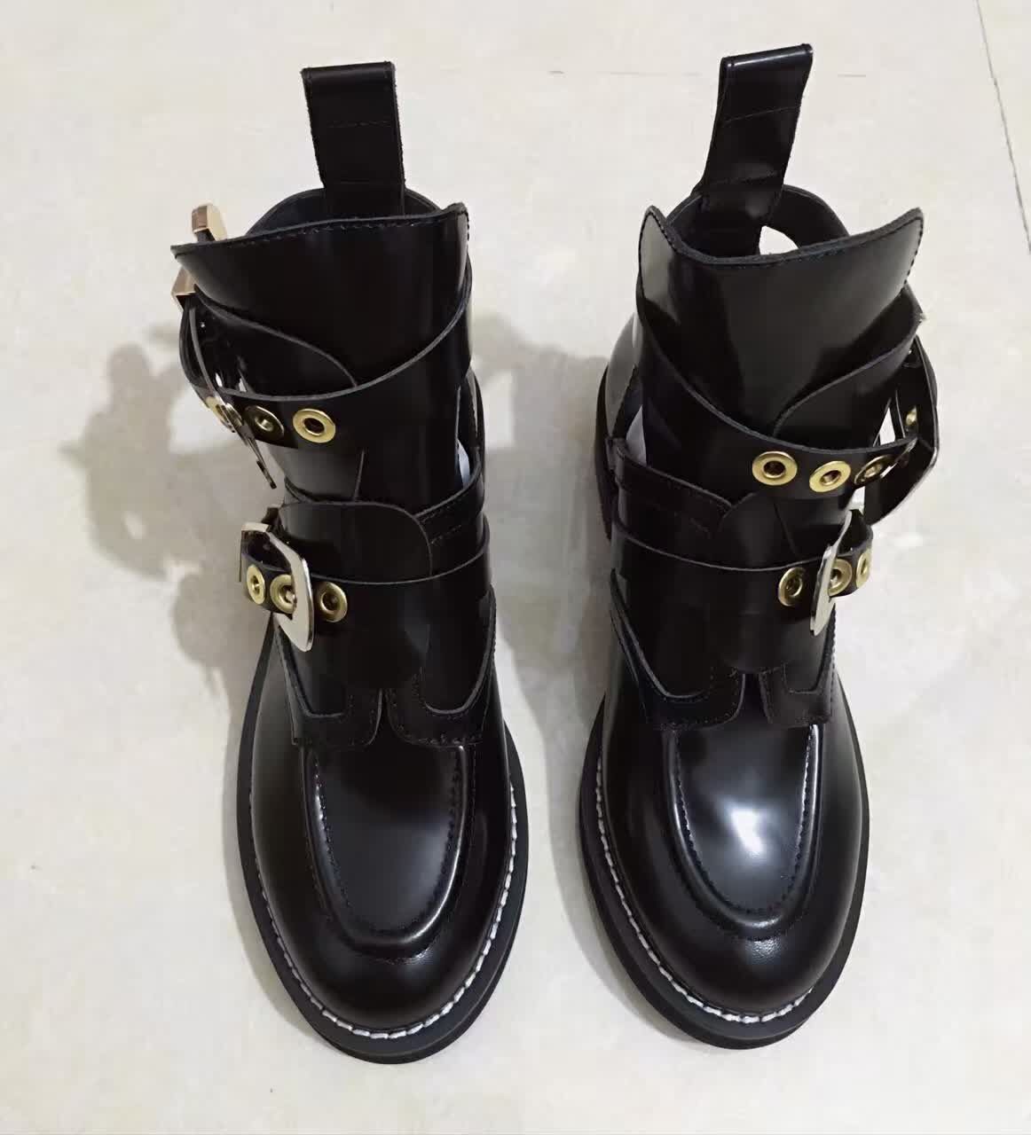 women's buckle biker boots