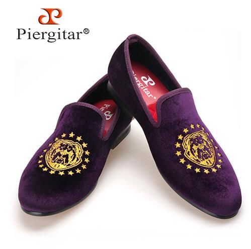purple velvet shoes mens