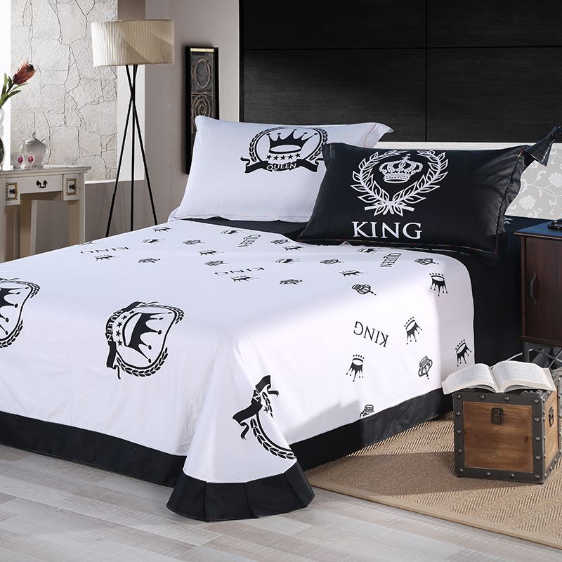 Wholesale Fashion King Crown 100 Cotton Duvet Cover Set With Bed