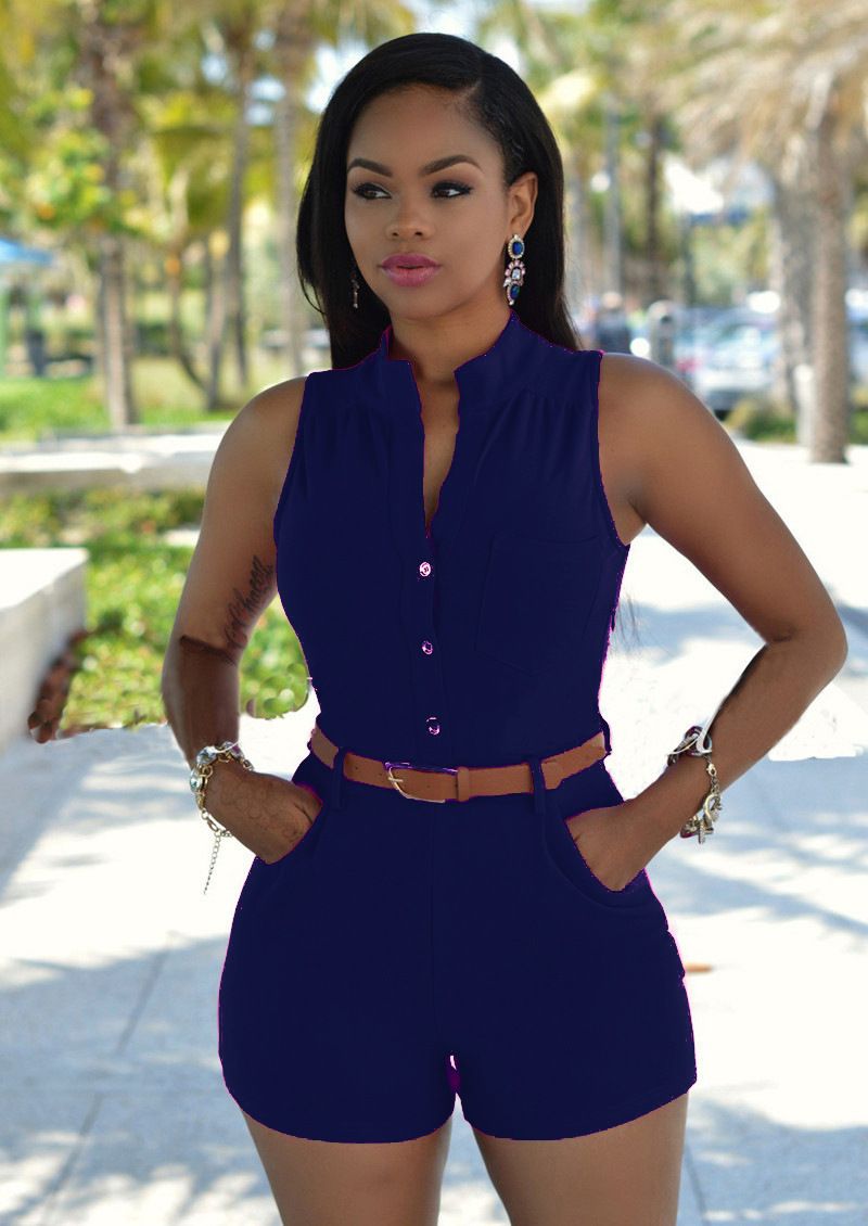 women's one piece shorts romper