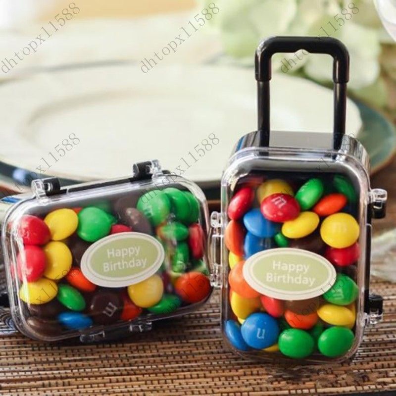 Compre Acrílico Transparente Mini Rolling Maleta De Viaje Caja De Dulces  Baby Shower Favores De Boda Fiesta De Mesa Decoración Suministros Regalos A  0,62 € Del Dhtopxl1588 | Es.Dhgate.Com