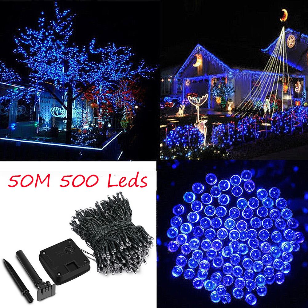 10-50M LED Solar String Lights Waterproof Copper Wire Fairy Outdoor Garden Xmas