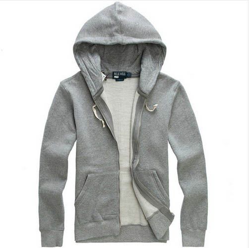 grey polo hoodie mens