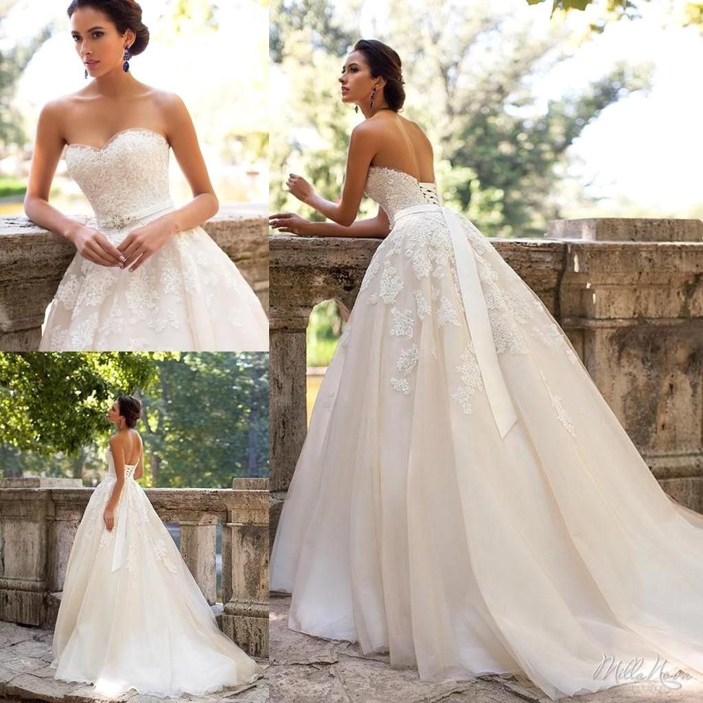 strapless low back wedding dress
