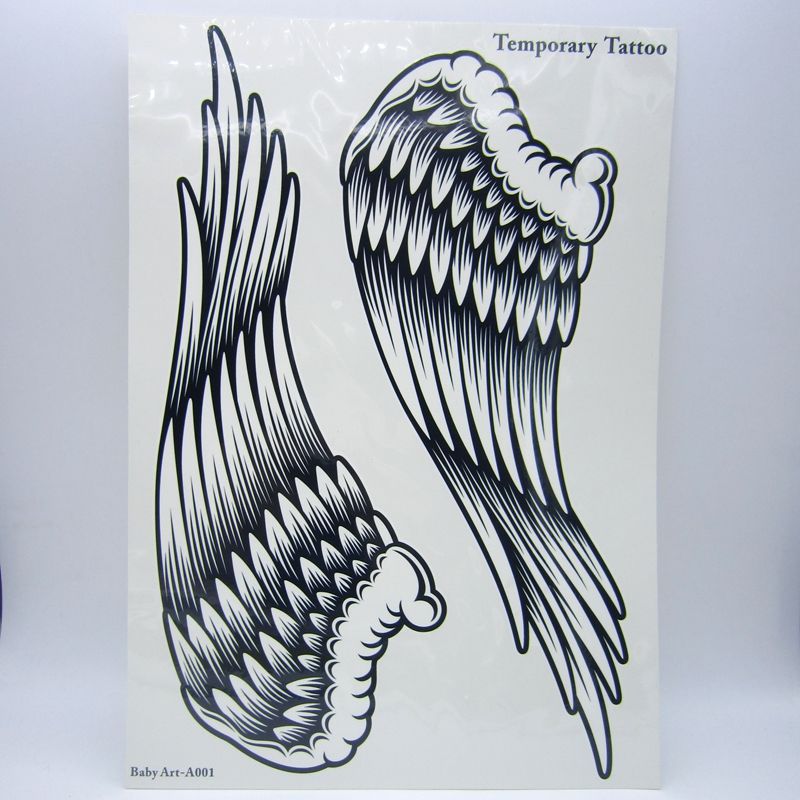 1pcs Big Cool Mens Black Wing Tattoos,Beautiful Arm Back Angel Wings Waterproof Large Temporary Tattoo Stickers For Men 30*21cm 1pcs Big Cool Mens Black Wing Tattoos,Beautiful Arm Back Angel Wings Waterproof Large Temporary Tattoo Stickers For Men 30*21cm