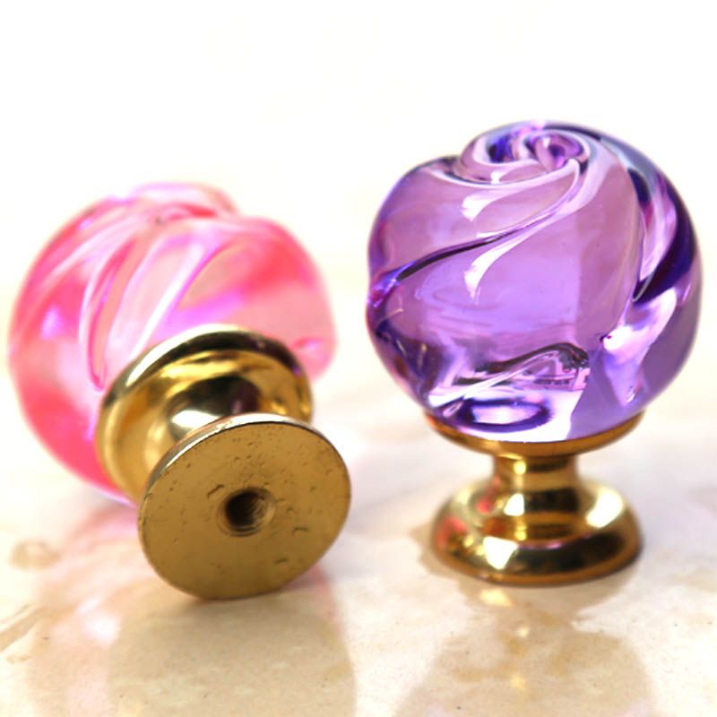 2019 Modern Fashion Creative Rose Glass Crystal Drawer Shoe