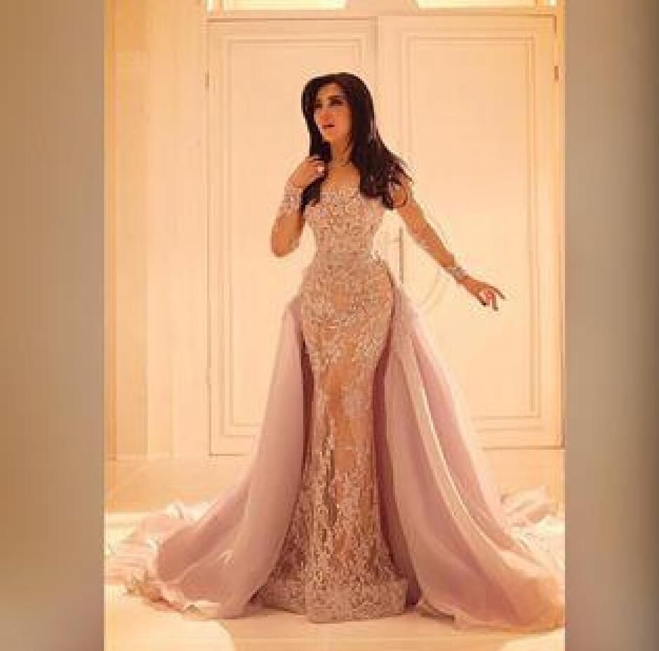 mermaid dress with overskirt