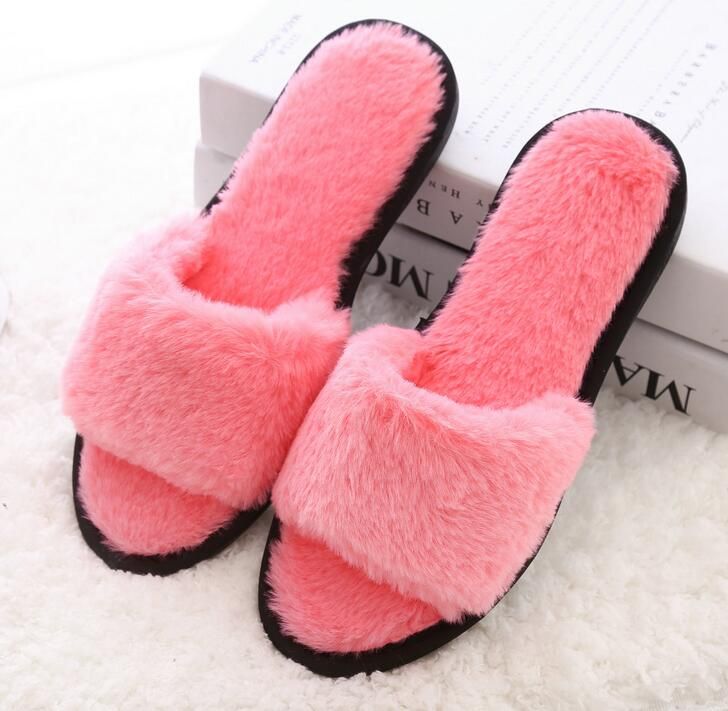 Winter House Slippers Women Fashion Pantufa Casual Indoor Home Shoes Fluffy Slippers Cute Woman Warm Slippers For Teenage Girls Canada 2019 From