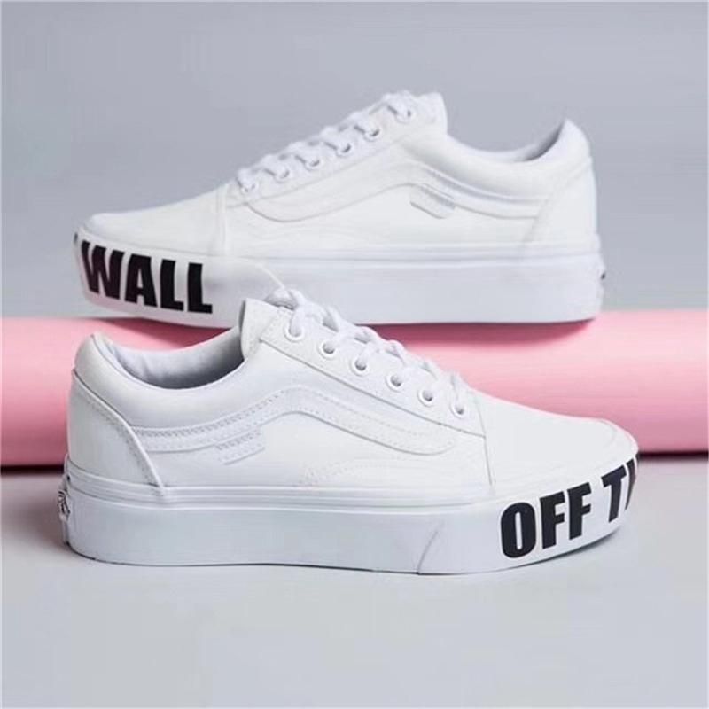 leather old skool platform shoes