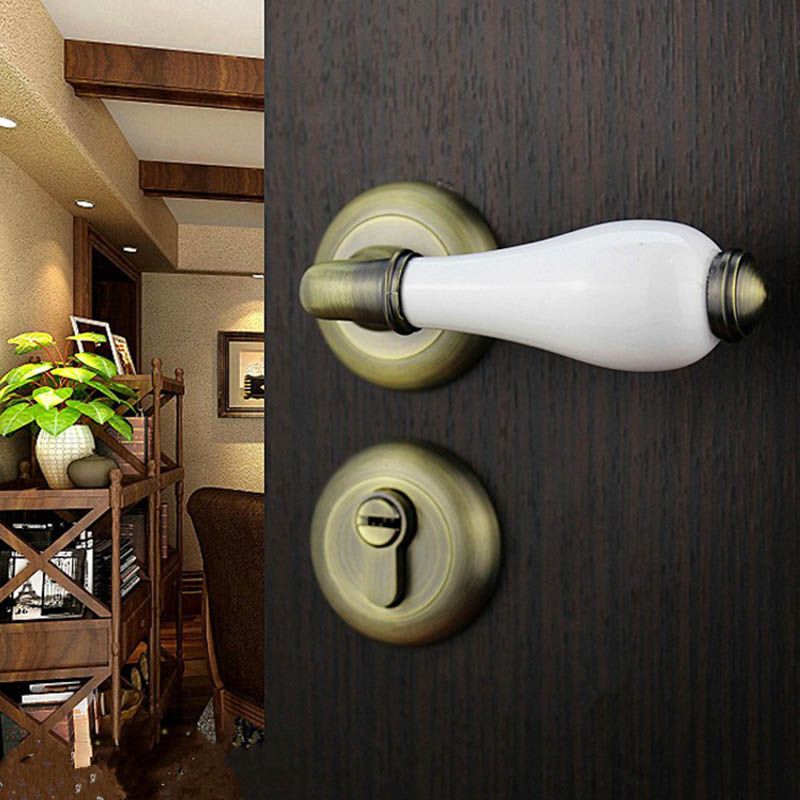 2019 European Interior Split Door Lock Bronze Handle Bathroom