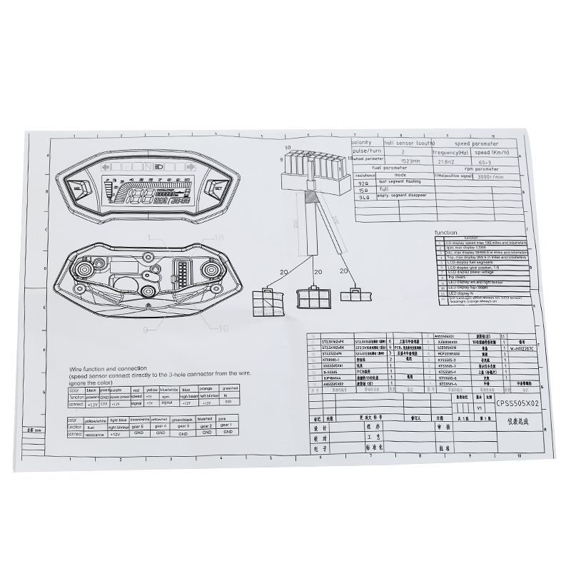 Chinese Speedometer Wiring Diagram from www.dhresource.com