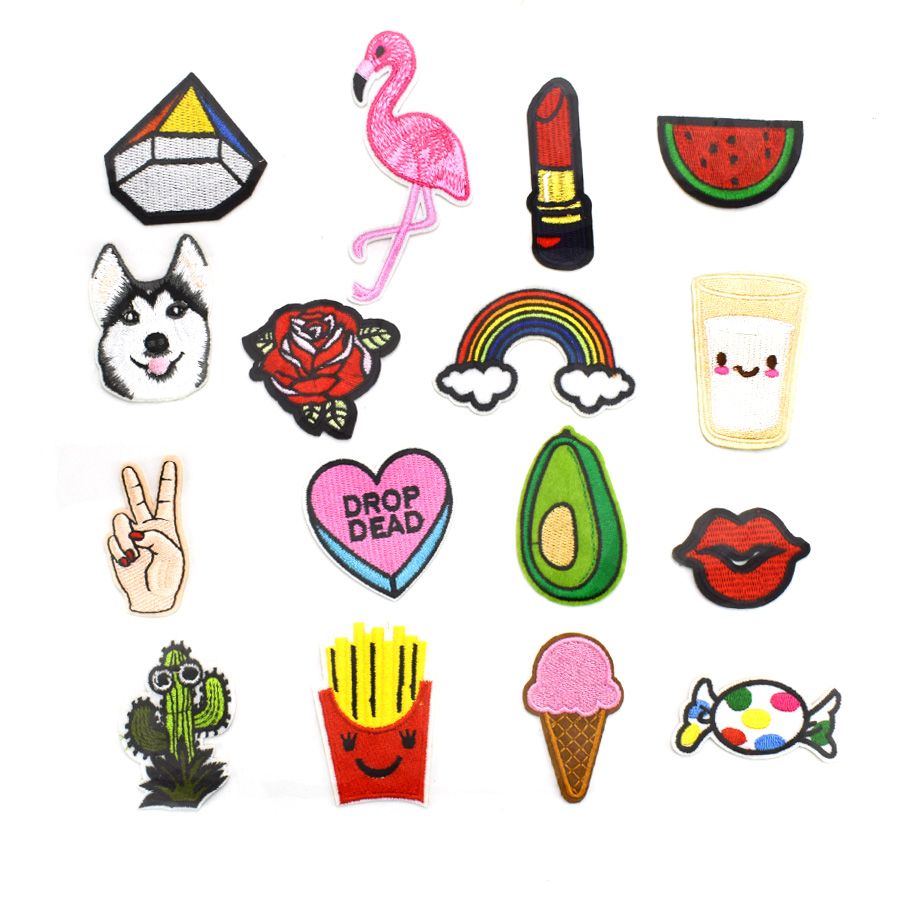 Random Patches For Clothing Iron On Transfer Applique Patch For Bags Jeans  DIY Sew On Embroidery Stickers From Qingtang2, $3.07