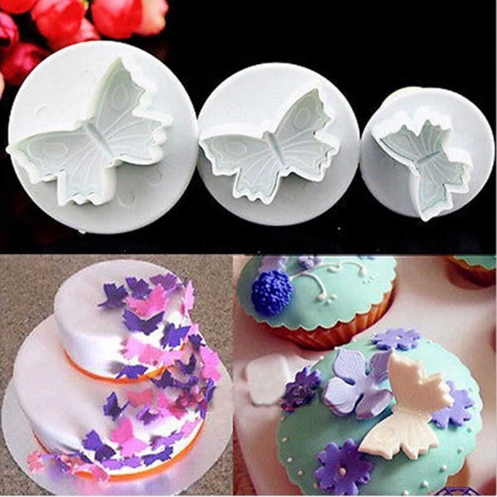 New Sale Butterfly Plunger Cutter Mold Sugarcraft Fondant Cake