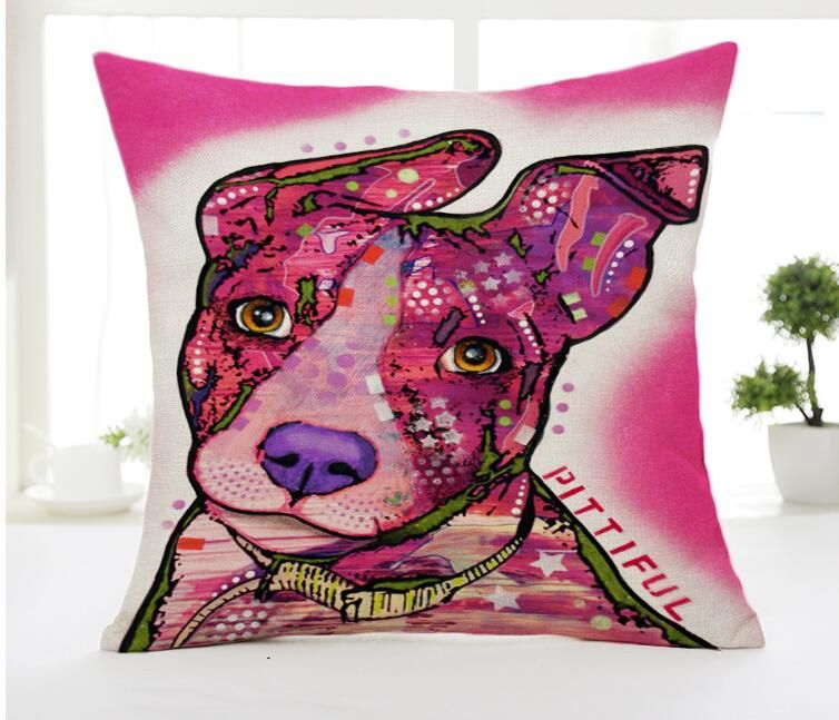 American Graffiti Cartoon Dog Printed Pillowcase Creative Hand
