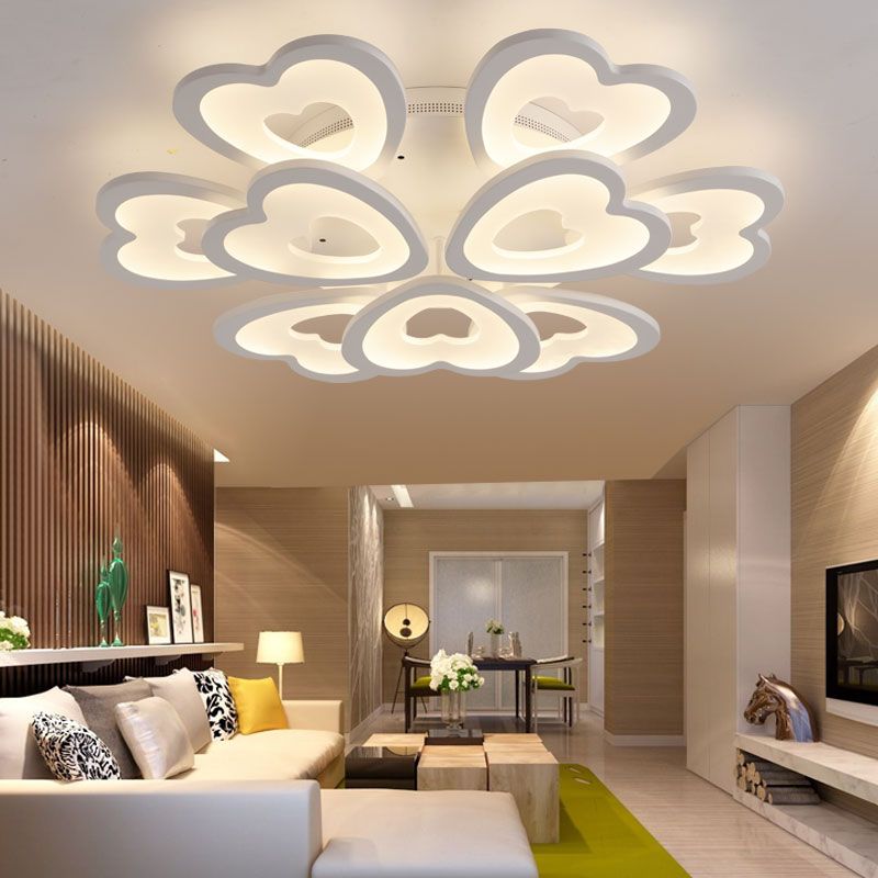 Grosshandel Moderne Led Deckenleuchten Fur Wohnzimmer Schlafzimmer Deckenleuchte Acryl Herzform Led Decke Beleuchtung Home Decor Von Meerosee11
