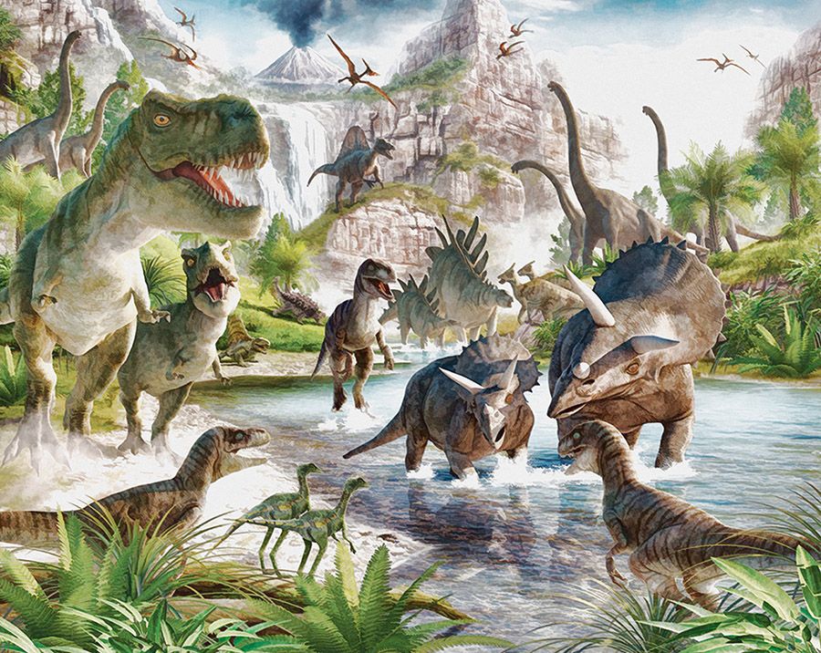 Compre Jurassic Dinosaur World Wallpaper Custom 3d 5d Wallpaper Vintage Mural De La Pared Kids Boy Dormitorio Sala De Estar Hotel Art Interior
