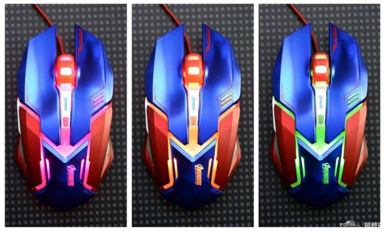 2020 E 3LUE M639 Captain America Gaming Mouse Marvel Avengers 2 USB ...