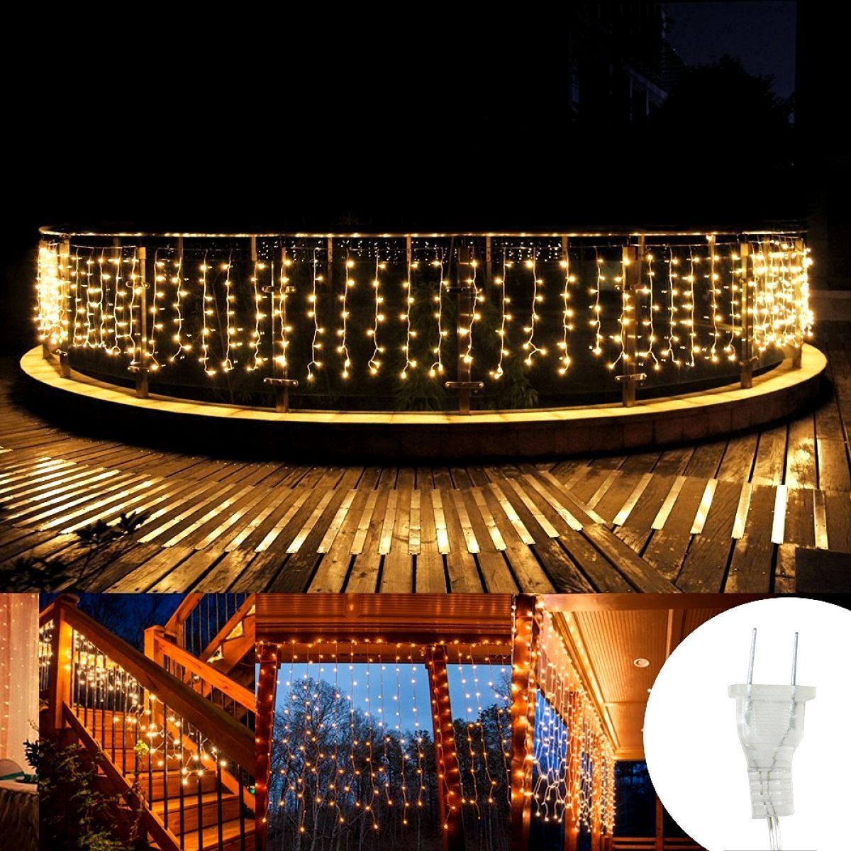 christmas outdoor decoration 3.5m Droop 0.3-0.5m curtain icicle string led light