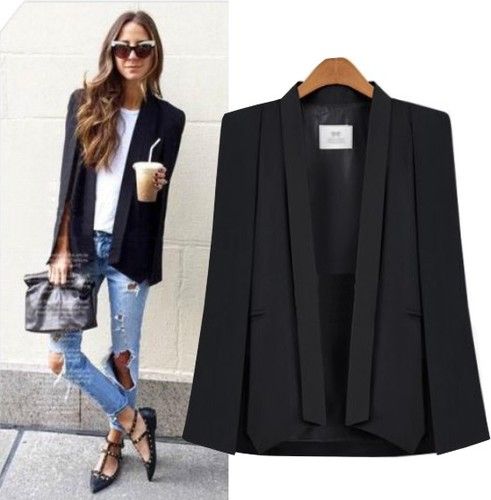 Compra Capa De Las Mujeres Capa Blazer Poncho Chaqueta Solapa Split Traje  Blazers Cuello Chal Oficina Señoras Negocios Outwear Nueva Moda Escudo  Barato | Entrega Rápida Y Calidad | Es.Dhgate