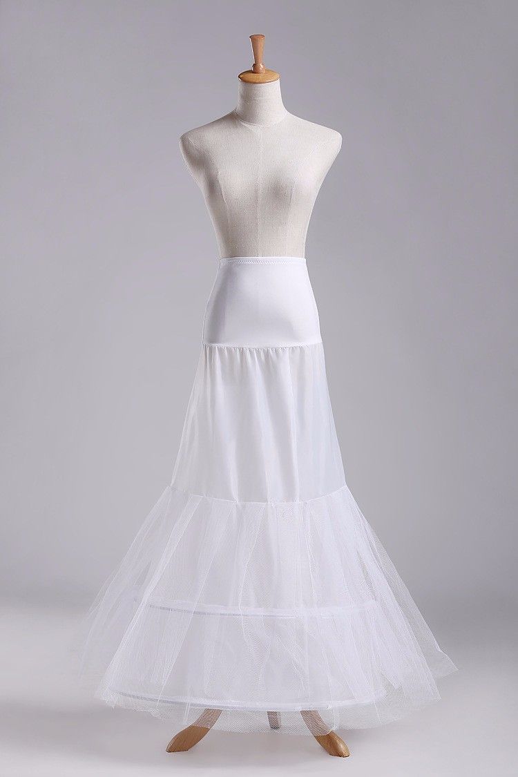 floor length white slip