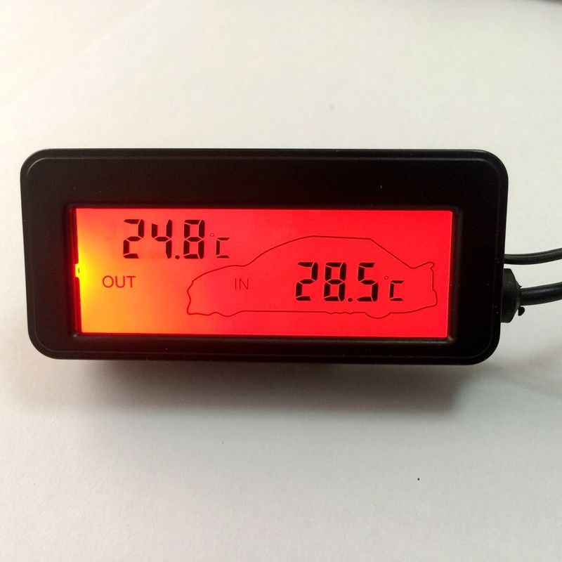 12V Car Digital LCD Display Thermometer Inside Outside Temperature Mini Meter UK