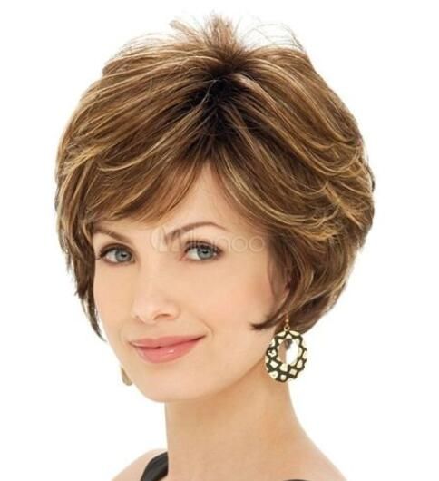 New Sexy Women S Blonde Brown Mix Short Full Really Hair Piece