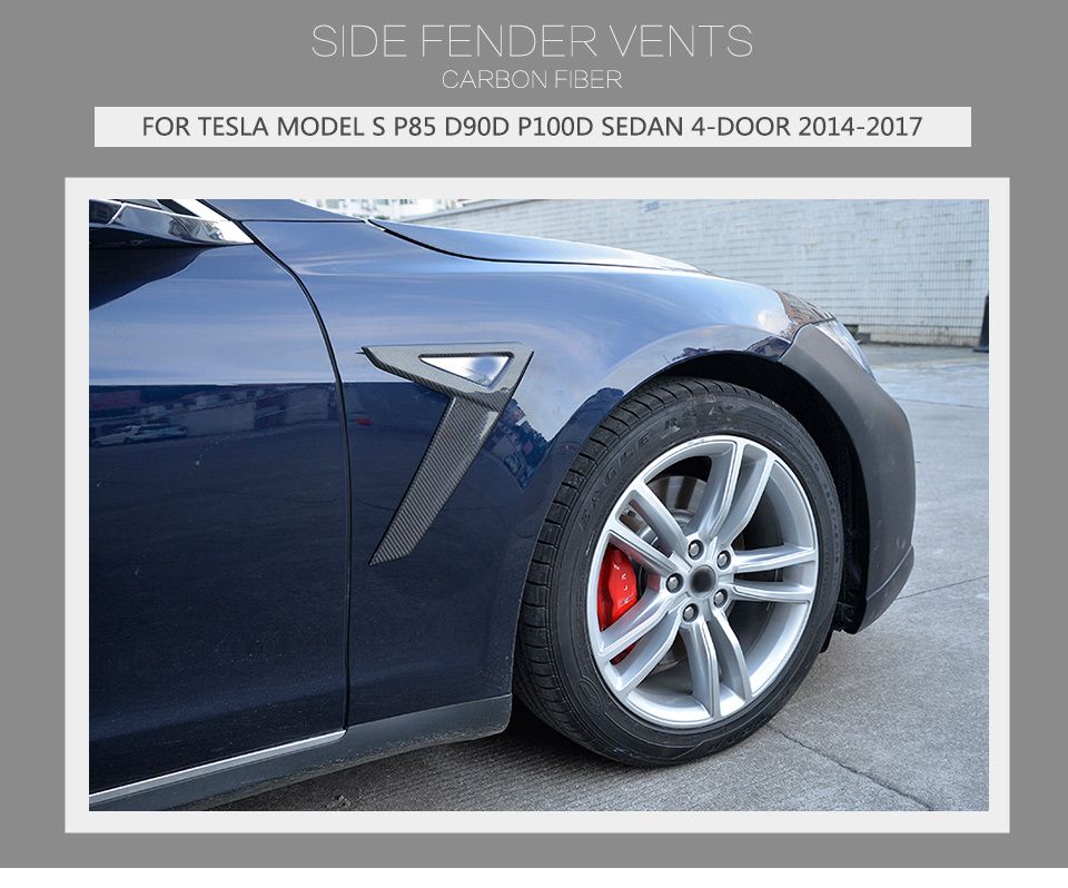 For Tesla Model S P85d P100d Sedan 4 Door Carbon Fiber Front