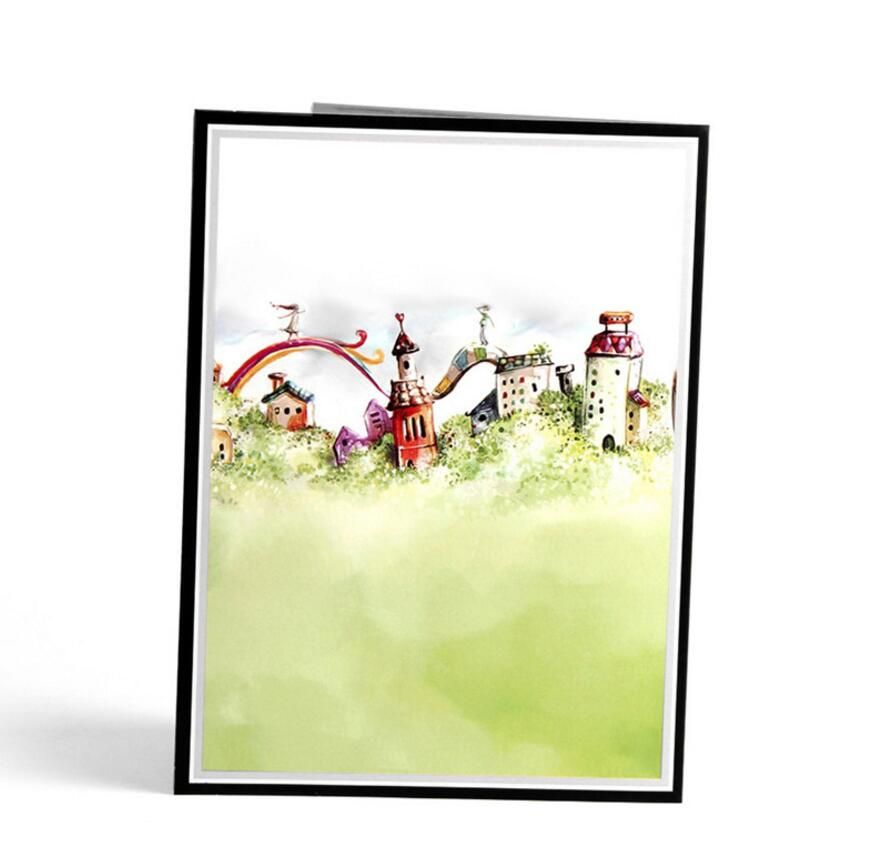 Acheter Pas Cher Couleur Impression Voile A La Main Kirigami Origami 3d Pop Up Cartes De Voeux Carte Dinvitation Pour Le Mariage Fete Danniversaire Cadeau Du 25 Fr Dhgate