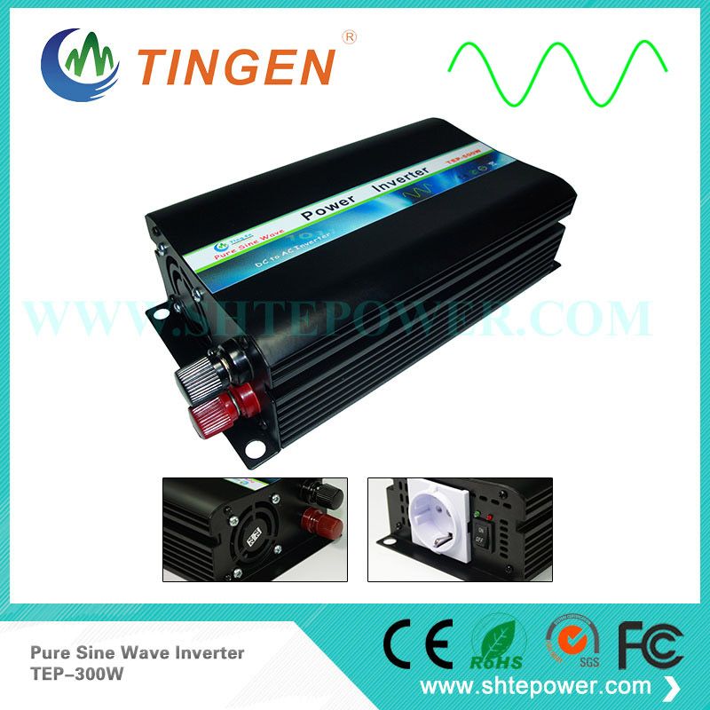 24V DC to 120V AC 300W Car Power Inverter Pure Sine Wave Inverter Home Solar