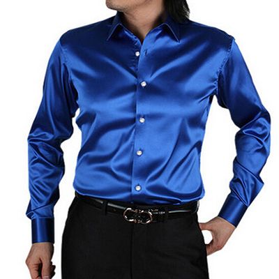 blue party wear shirt