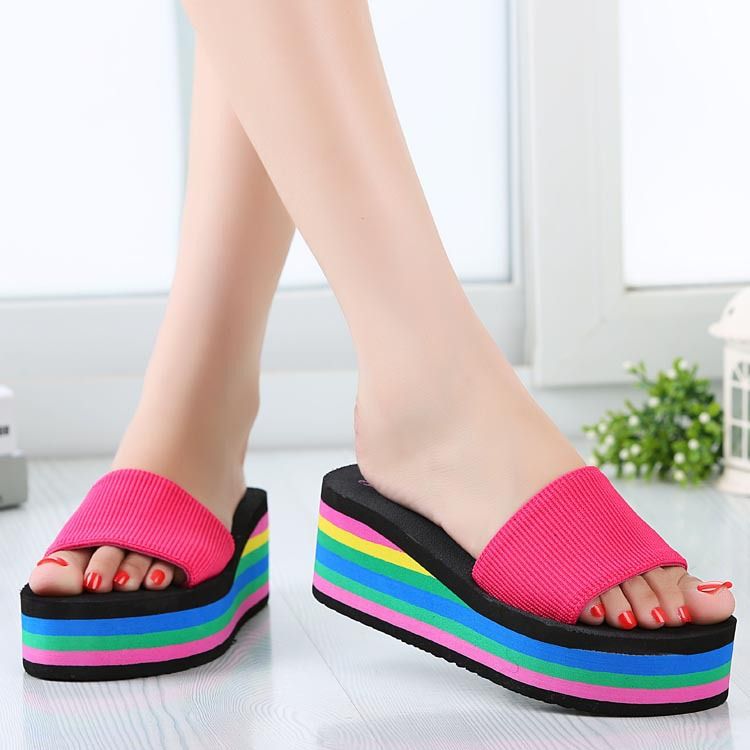 rainbow summer shoes