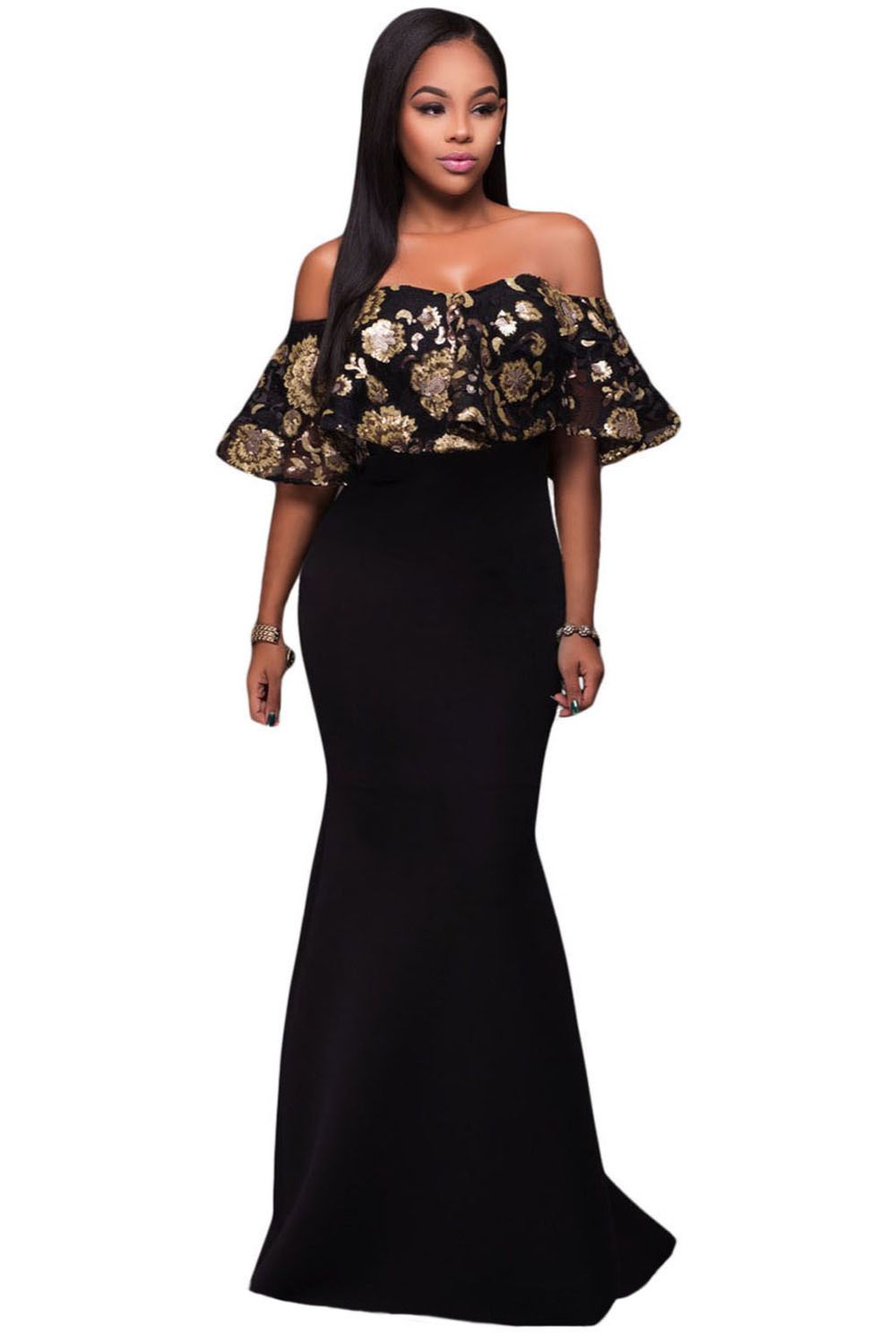 black and gold dresses for women