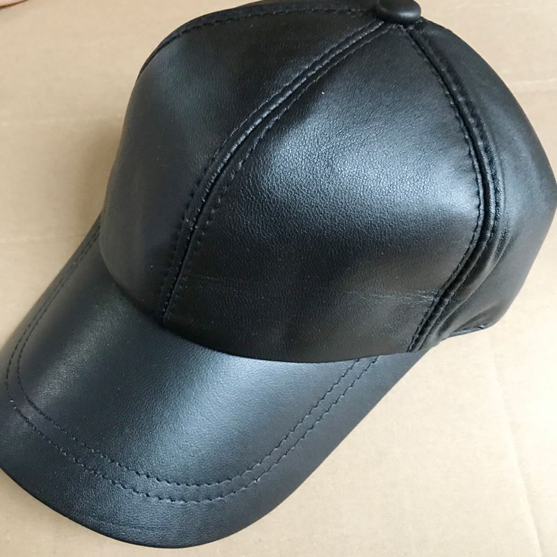 womens leather baseball cap