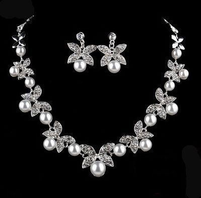 Bride Wedding Jewelry Sets Pearl 