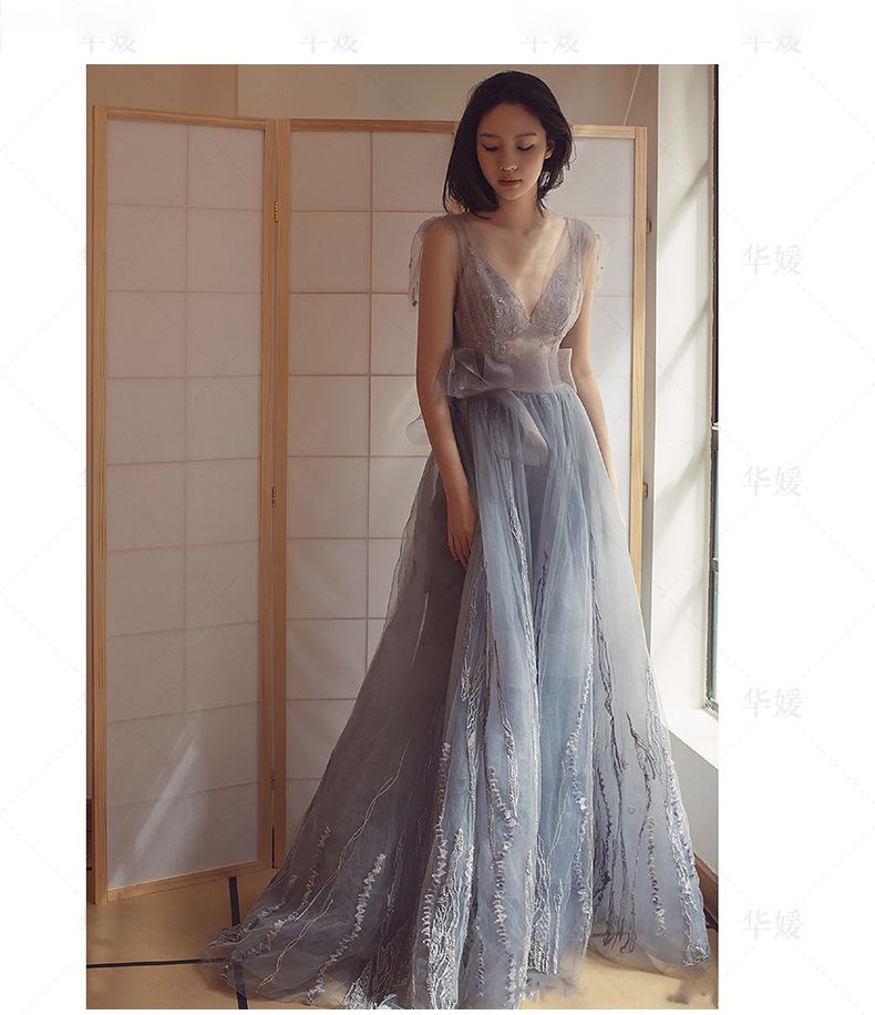 sheer evening gown