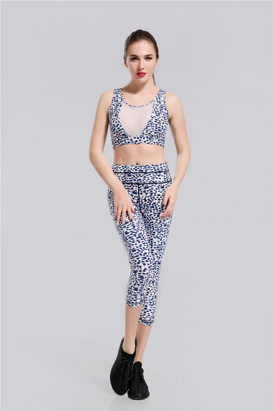 Geometri Print Yoga Top Pants