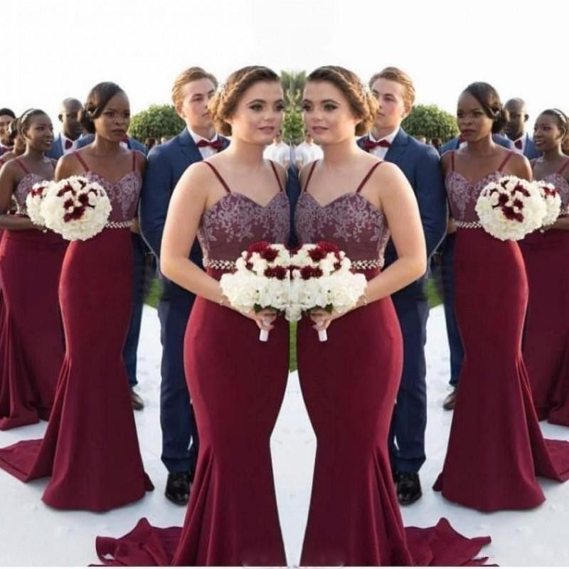 maroon and grey bridesmaid dresses