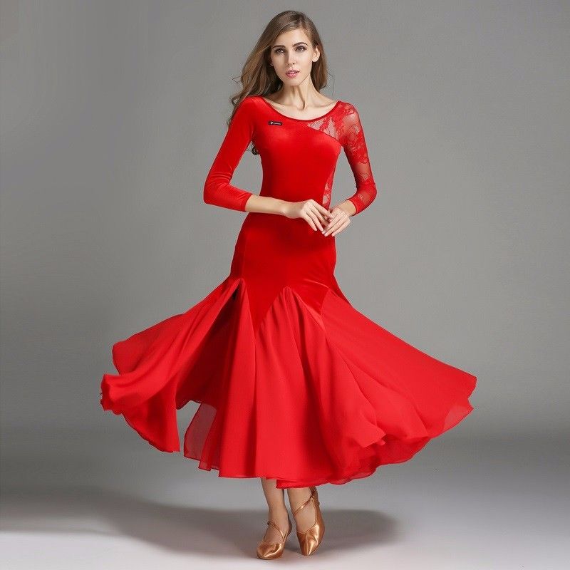 red dance dress
