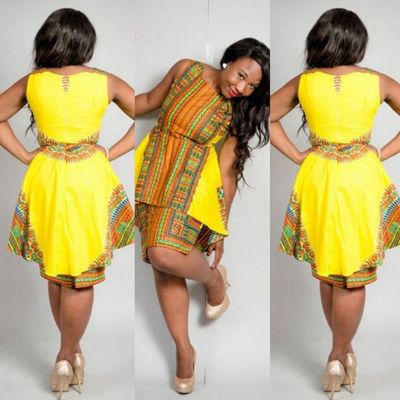 2017 New Style Women Summer Dress Vintage Traditional African