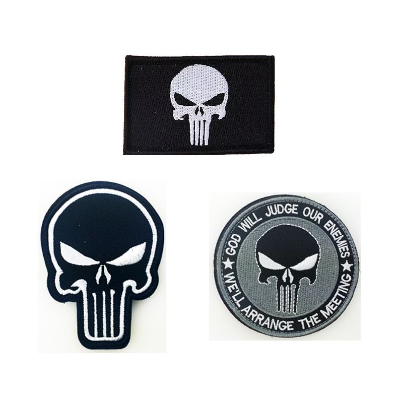 Military Army morale patches Punisher Round Patch for Jackets Backpack Hiking Military Army morale patches Punisher Round Patch for Jackets Backpack Hiking