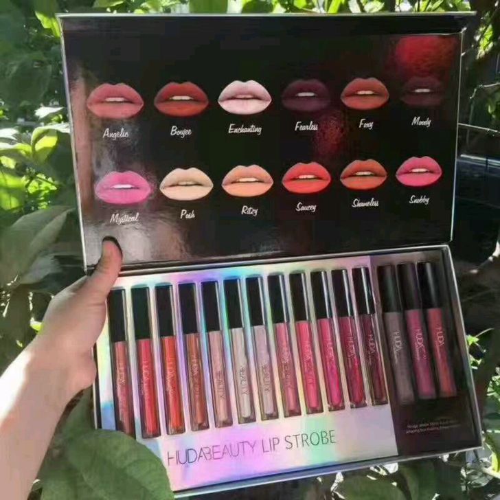 Acheter Le Plus Récent Huda Beauty Cosmétique Matte Liquid Lipstick Lip Gloss Make Up Waterproof Long Last Lipgloss 15 Couleurs Free Ship De 1986