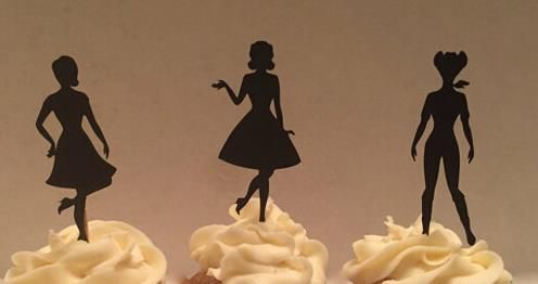 Acheter Pas Cher Personnalise Pas Cher Pin Up Girl Silhouette Cupcake Toppers Bebe Douche Nuptiale Filles Anniversaire Mariage Fete Decoration Fournitures Evenement Du 0 29 Fr Dhgate