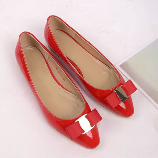 red patent leather flats womens