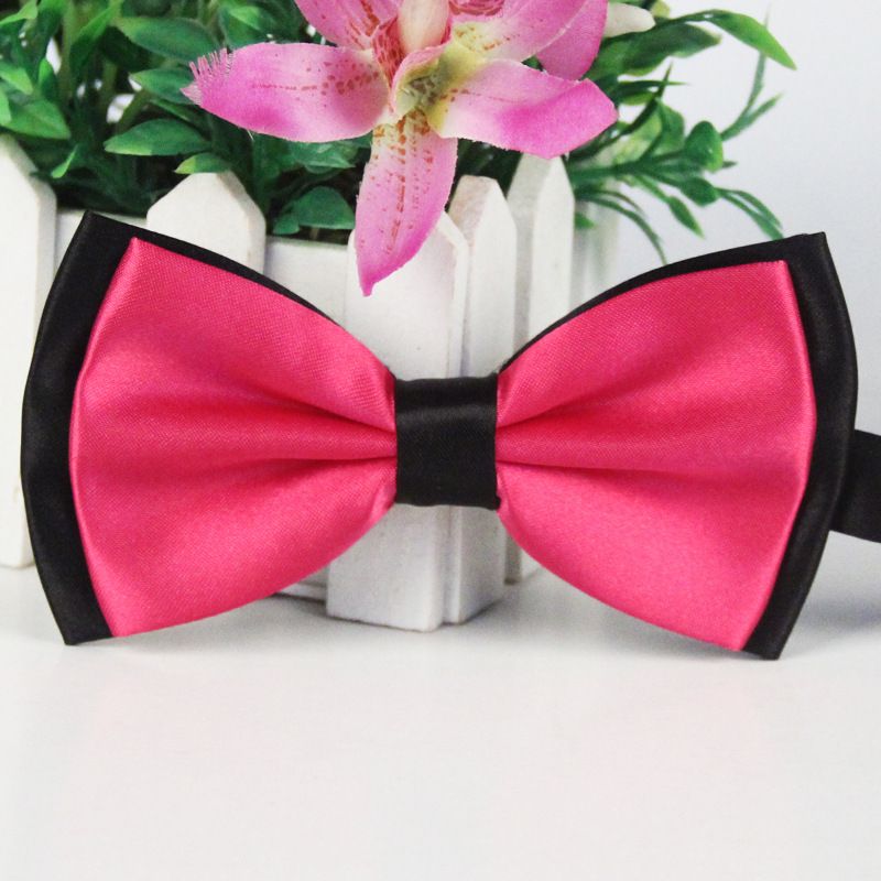 HOT Fashion Bow Ties Evening Dress Bright TWO Color Patchwork Bowties ...