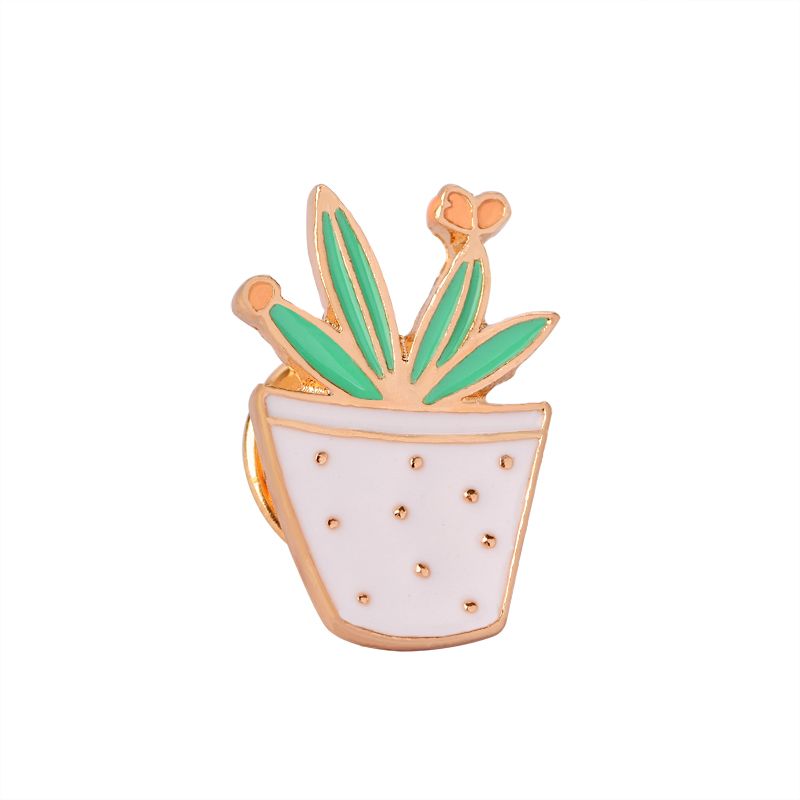 Cartoon émail cactus plante chat broche épingle animal collier épingle bijoux