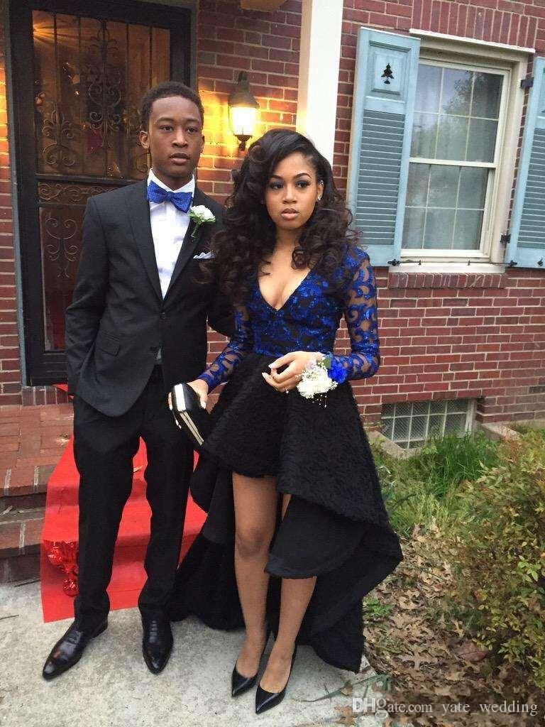 Long Sleeves Lace Prom Dresses Sexy 