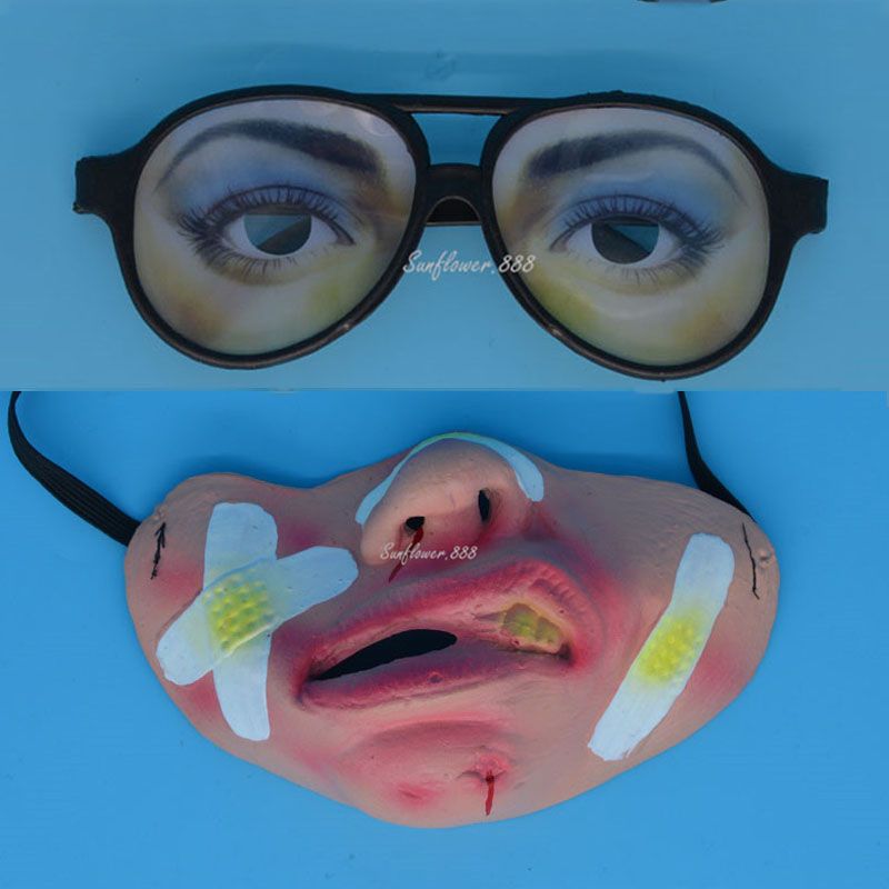 Funny Horrible Scary Mask Joke Glasses Party Halloween Clown latex Masks Cosplay Costume Disguise Half Face Masks Woman Funny Horrible Scary Mask Joke Glasses Party Halloween Clown latex Masks Cosplay Costume Disguise Half Face Masks Woman