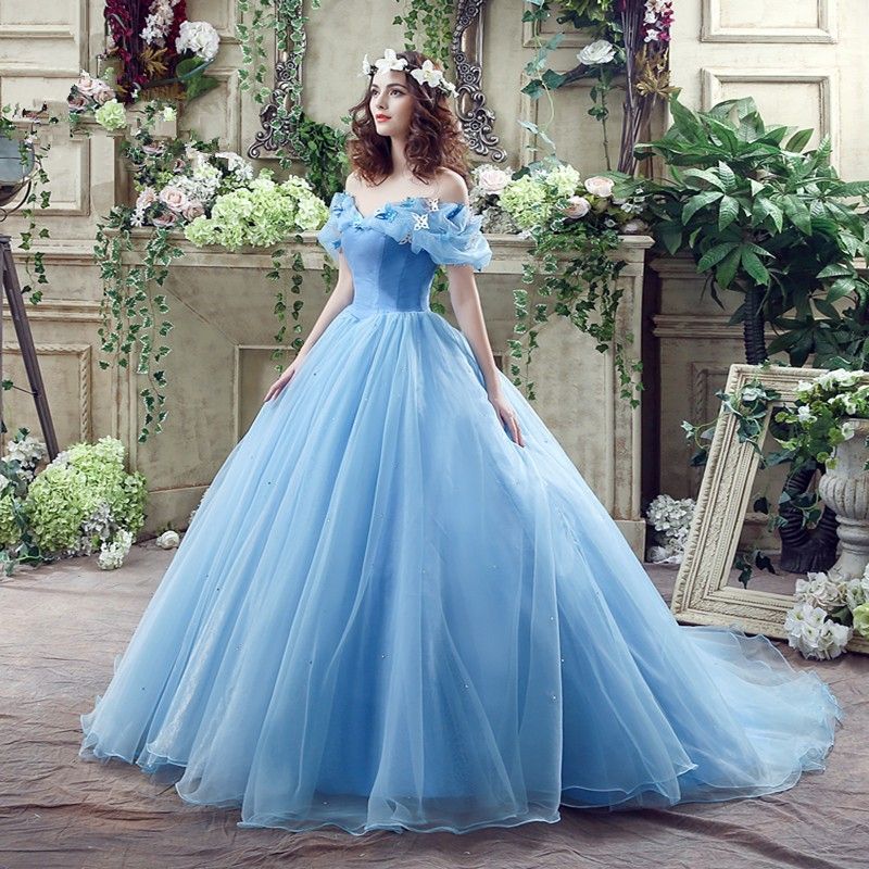 2018 en stock de bolas elegantes vestidos de quinceañera azul cristales dulce 16