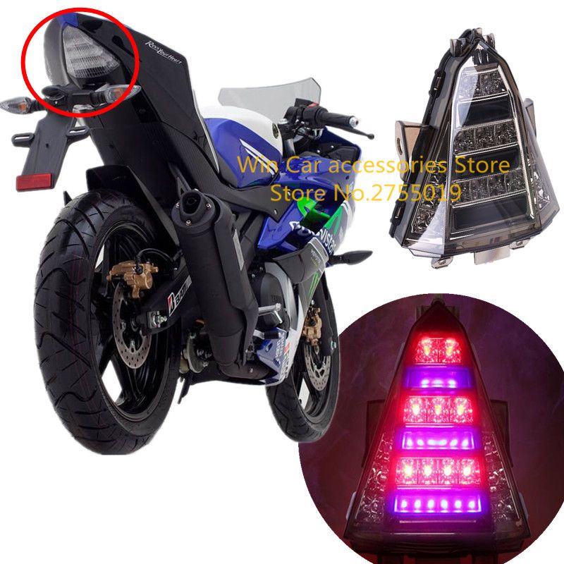 2021 ABS Motorcycle Rear LED Brake Taillight Rear Lamp Turn Signal Light For Yamaha R15 2014